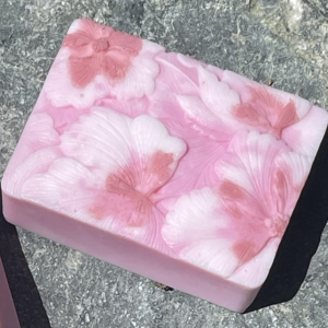 Fragrant Pink Plumeria Nourishing Artisan Soap, Goat Milk and Shea Butter Soap, Hand and Body Soap