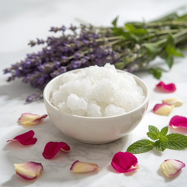 ROSE PETAL BREEZE Sugar Scrub – Fresh Floral & Mint Infusion, Exfoliating Body Polish (8 oz)