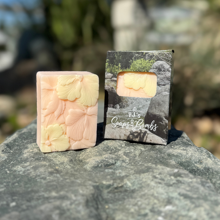 SUNNY CITRUS BLOOM Artisan Soap, Orange Blossom Scent, Skin-Softening Goat Milk & Shea Butter
