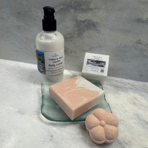Tobacco and Vanilla Scented Collection on Marble Counter